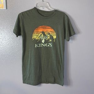 Kings hunting deer outdoor green short sleeve top